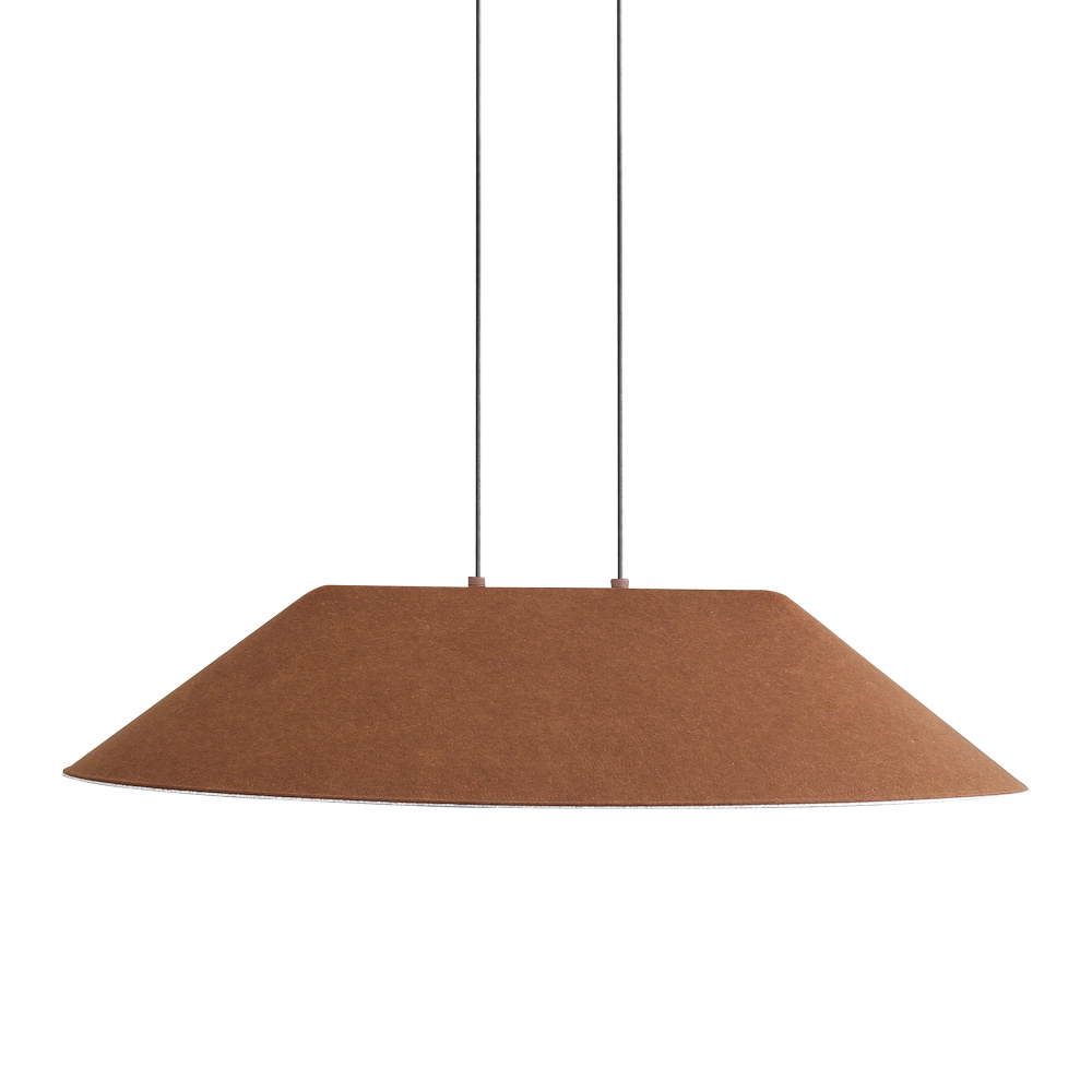Golden Lighting Faroe 30in Integrated LED Pendant in Coffee/Black Felt